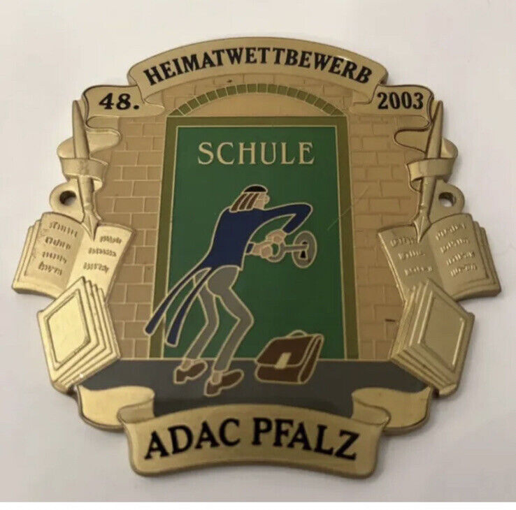German Car Grill Badge 🇩🇪 ADAC PFALZ 2003 Heimatwettbewerb Germany Schule