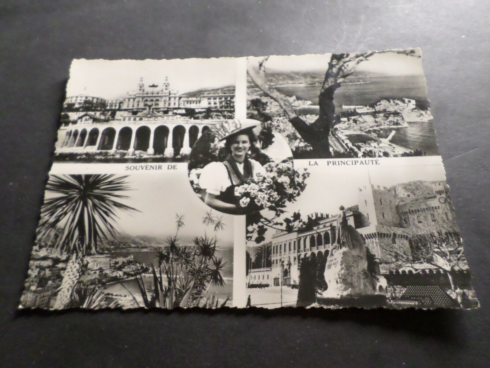 Cpsm Postcard Monaco, Multiviews, Souvenir Pricipaute\', New, French Version