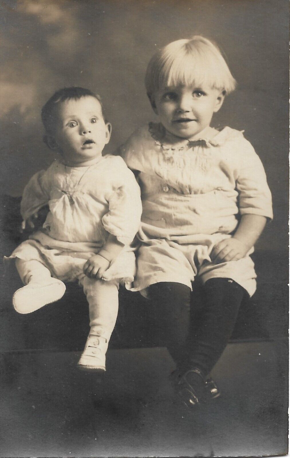 Children Real Photo Postcard RPPC Baby Boy Vintage Fashion Cute Infant 1920s