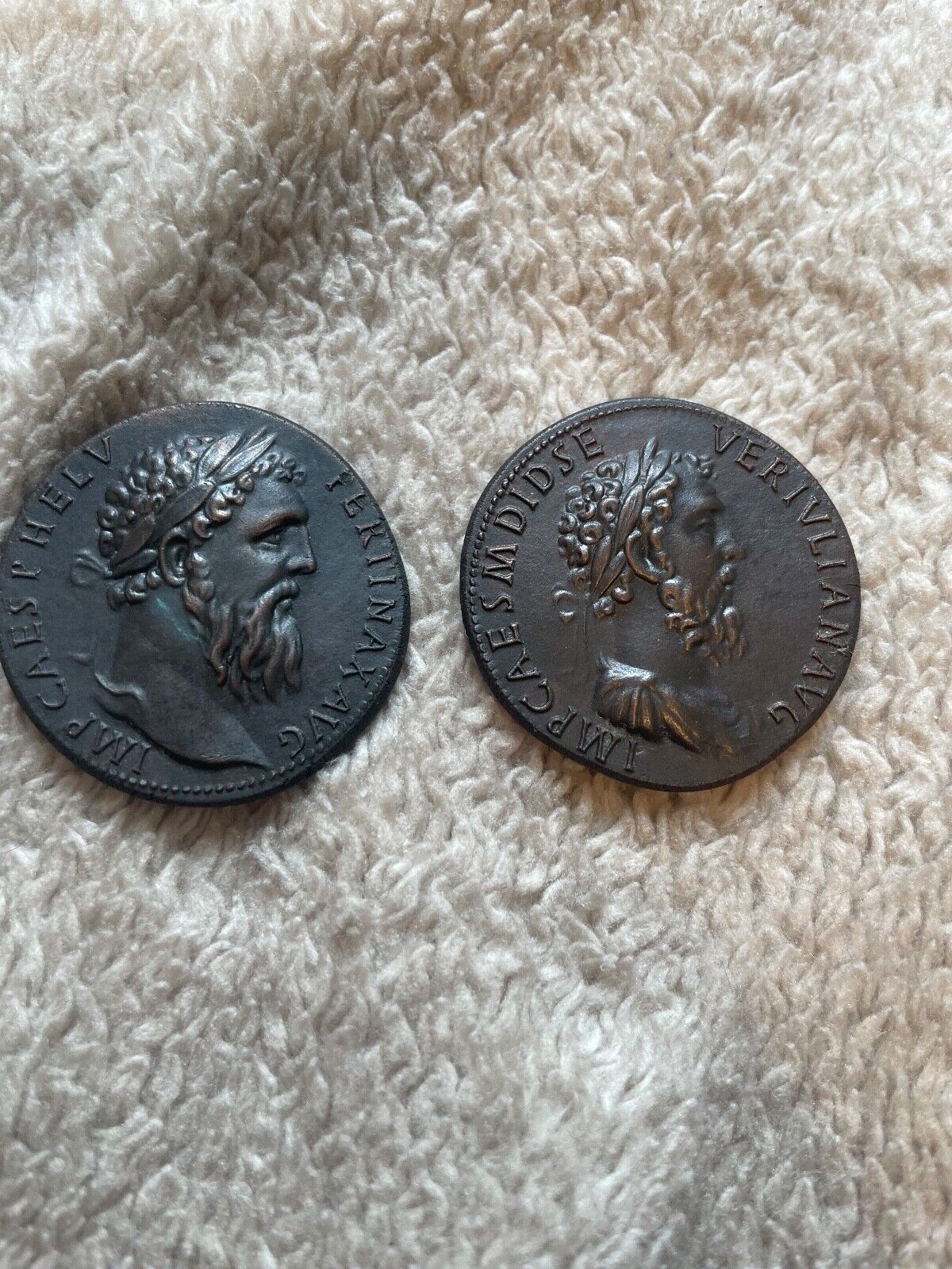 Rare Emperor Pertinax and Emperor Didius Julianus Medallions, French Engraver 