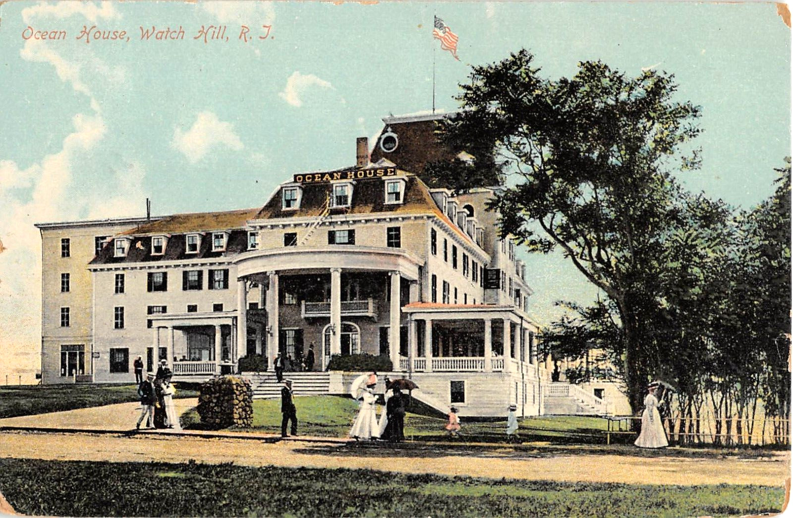 c.1909 Ocean House Watch Hill RI post card