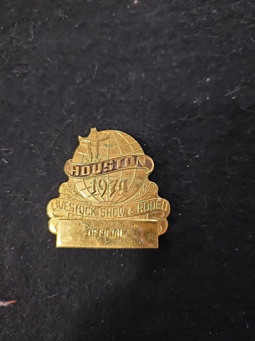 Vintage 1974 HOUSTON Livestock Show & Rodeo Official Badge/Pin (19)