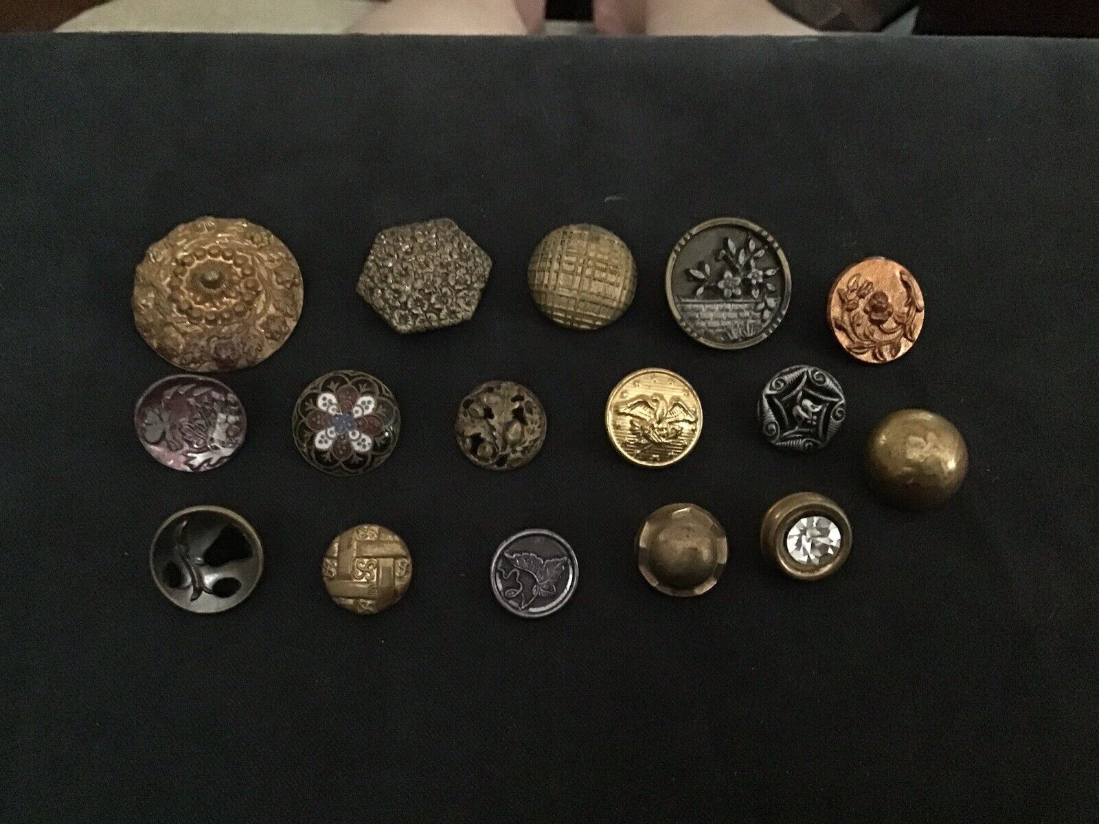 Antique Vintage Assorted Metal Buttons