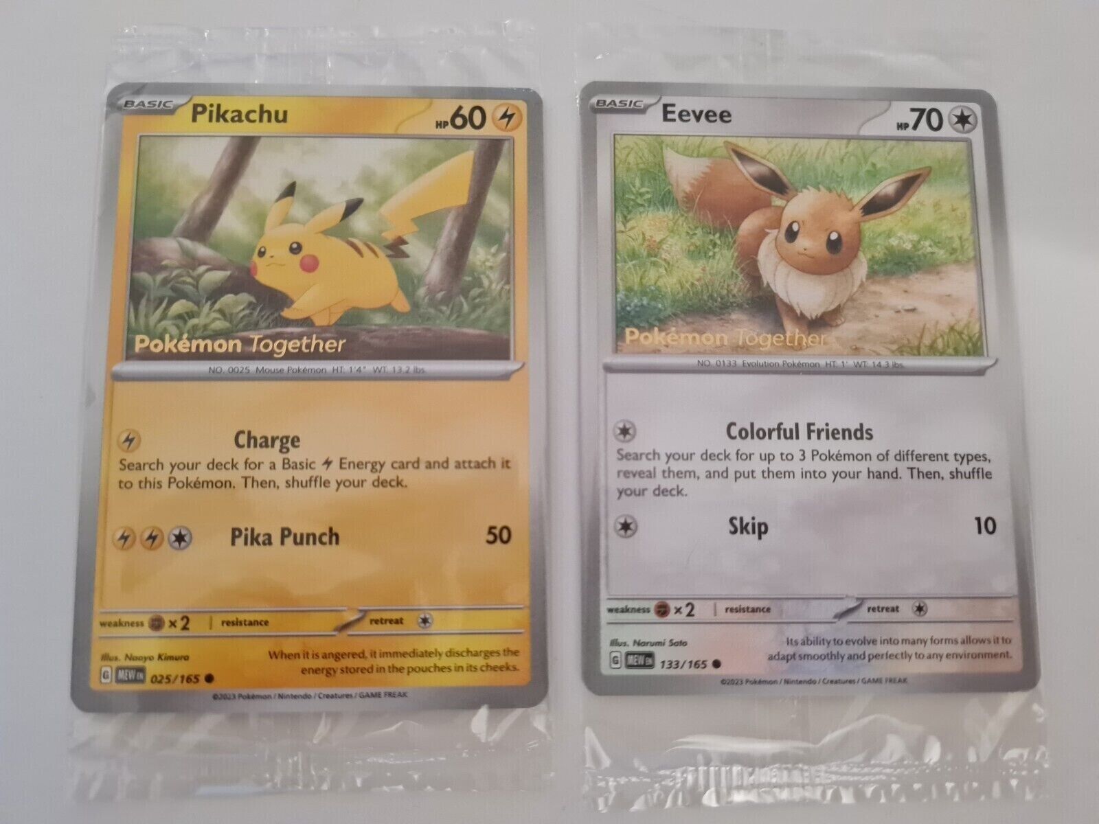 Pokémon Pikachu And Eevee Pokemon Together Promo Cards Sealed PokéPost Set Of 2