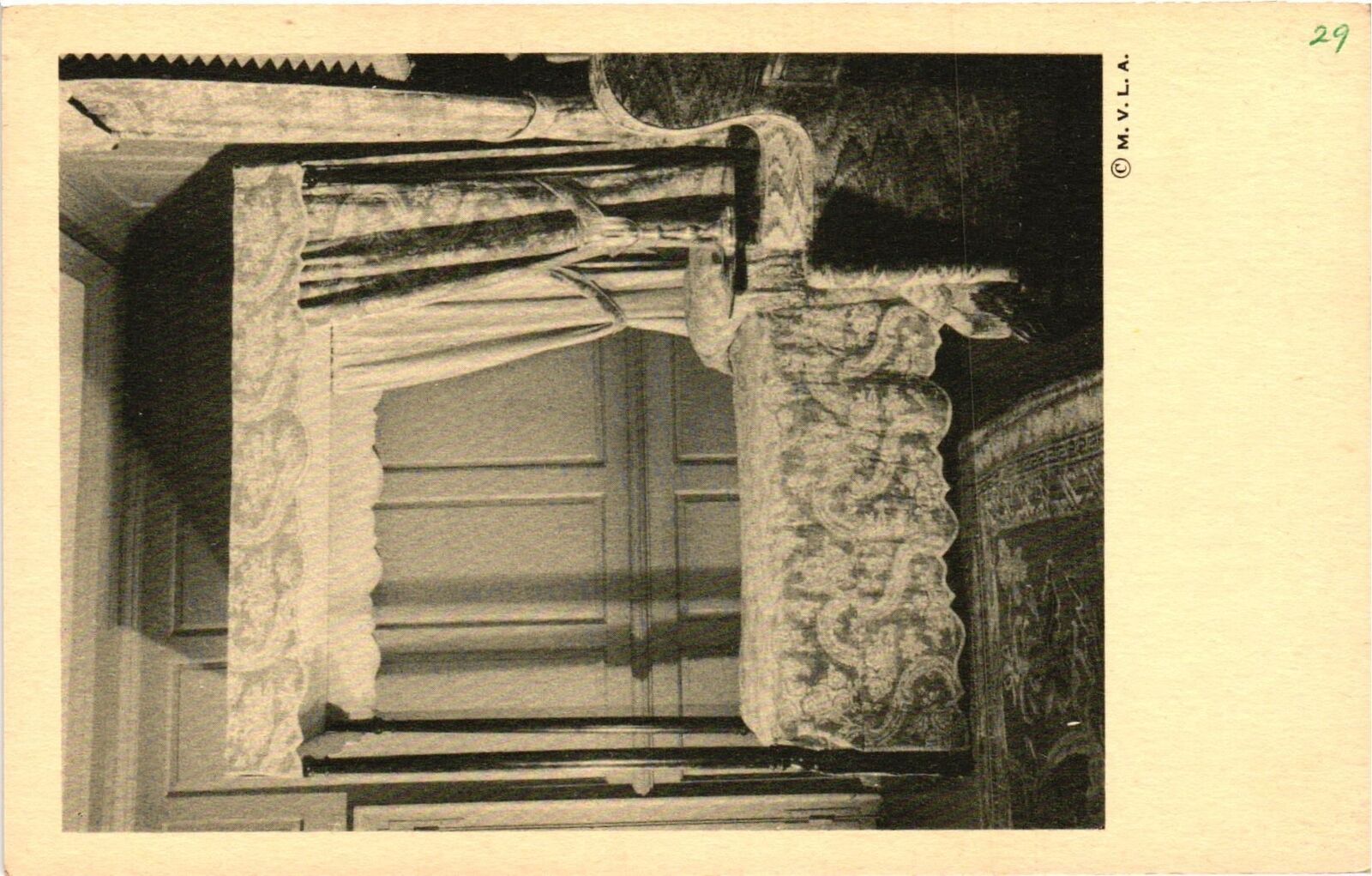 Vintage Postcard- The Downstairs Bedroom at Mount Vernon UnPost 1930
