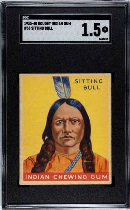 1933 Indian Gum #38 SITTING BULL (SGC 1.5)