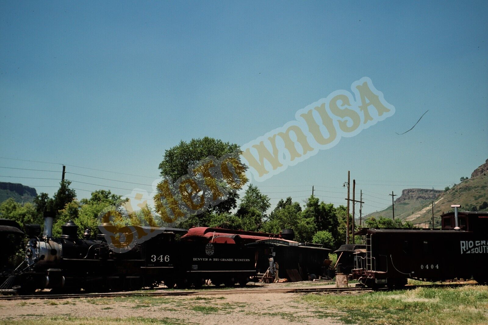 Vtg 1975 Train Slide 346 D&RGW Denver & Rio Grande Western Steam Engine X4J164