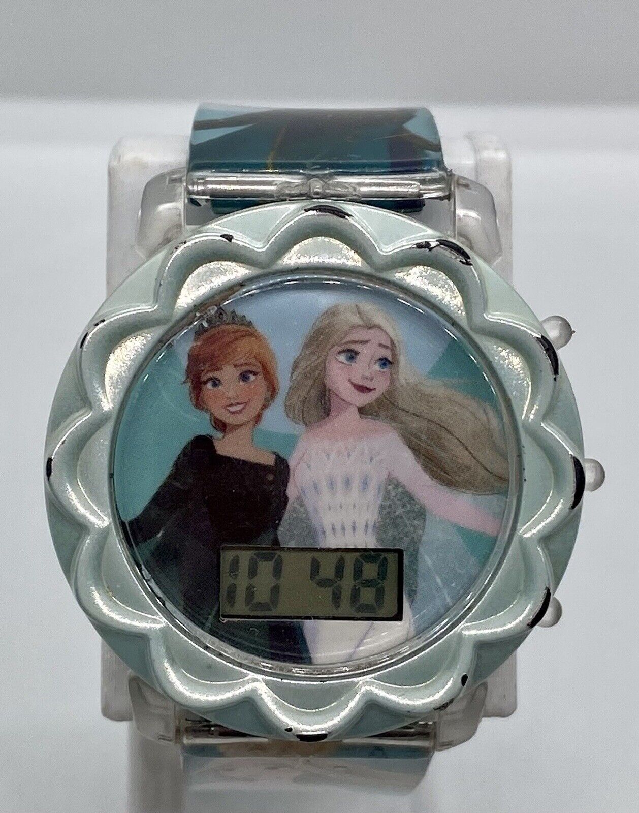 DISNEY ACCUTIME Watch New Batteries Time/DayDate Awesome Lights Frozen Anna Elsa