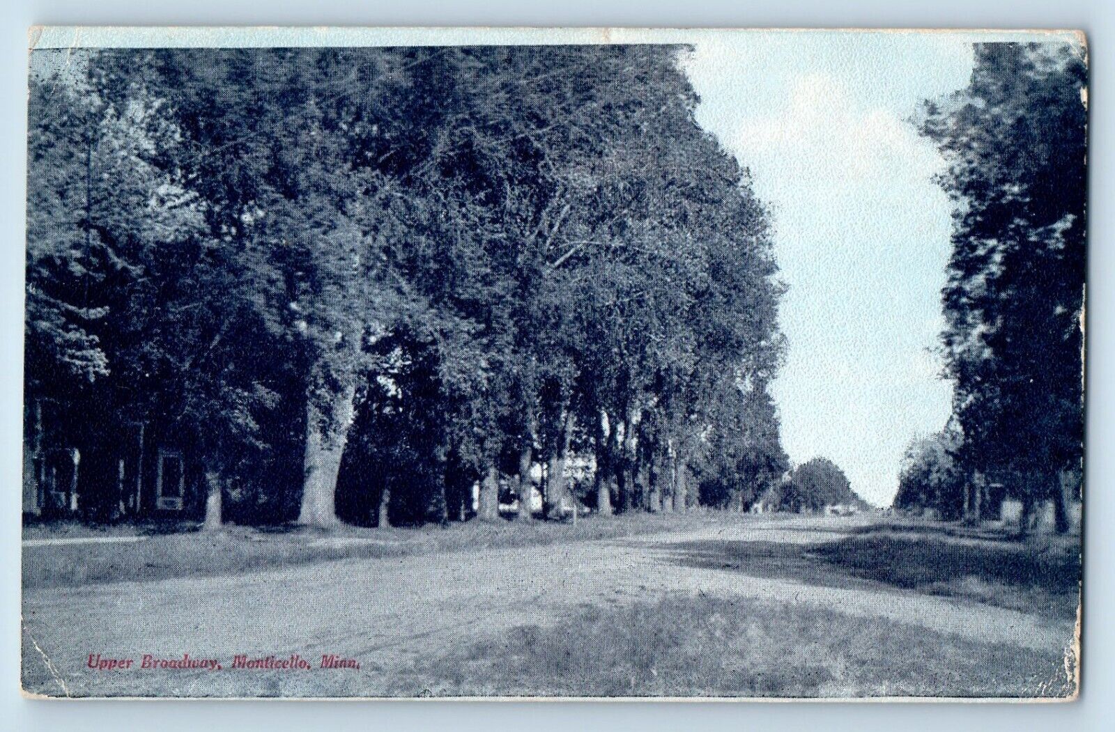Monticello Minnesota Postcard Upper Broadway Exterior View 1910 Vintage Antique