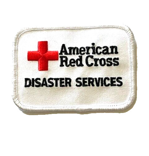 AMERICAN RED CROSS DISASTER SERVICES WHITE PATCH (FD13)