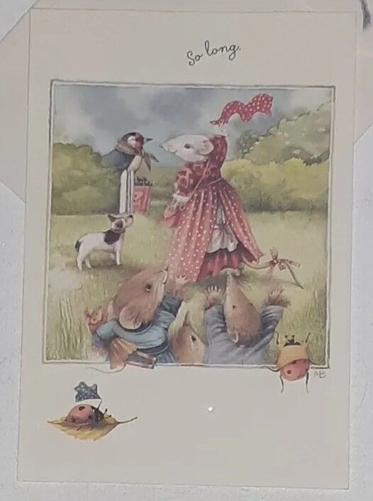 New Vera the Mouse by Marjolein Bastin ~ Greeting Card & Envelope ~So Long
