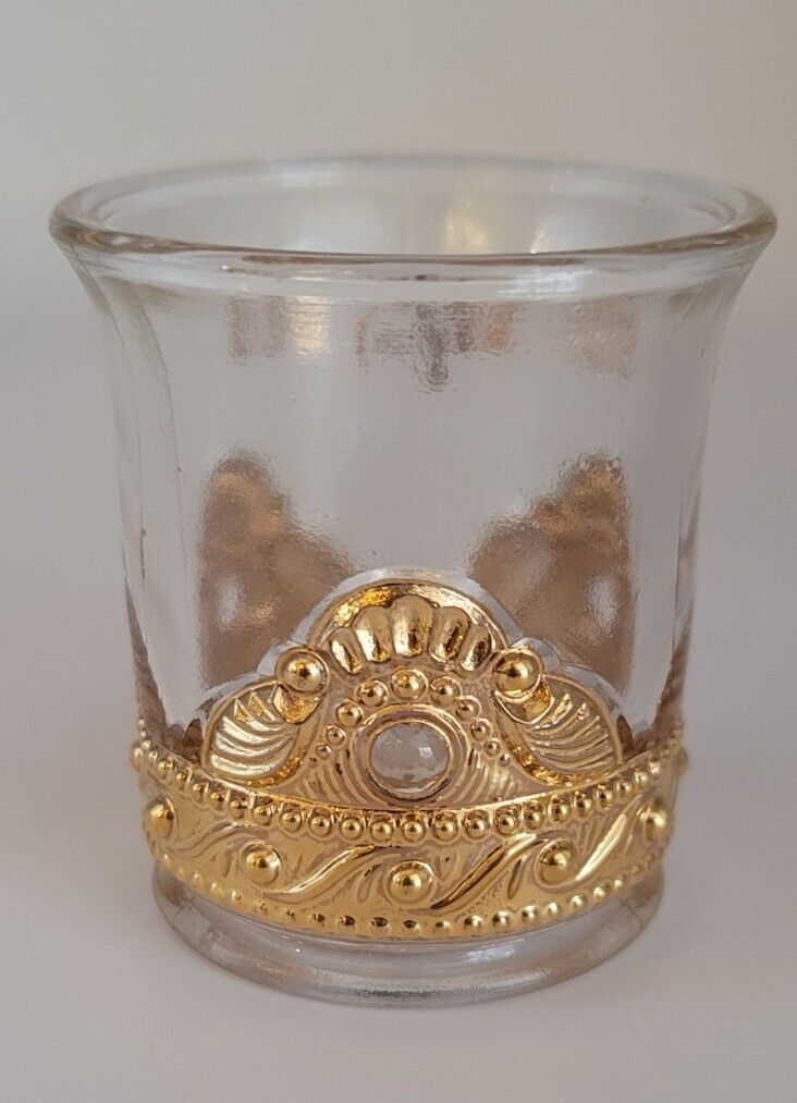 Antique Vintage EAPG Early American Pressed Glass Colorado Gold Gilt Toothpick 