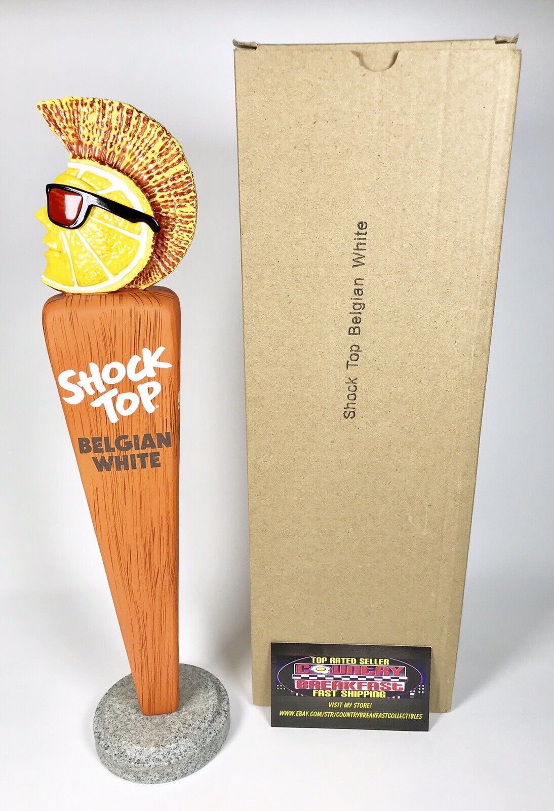 Shock Top Belgian White Mohawk Dude Beer Tap Handle 12” Tall Brand New In Box