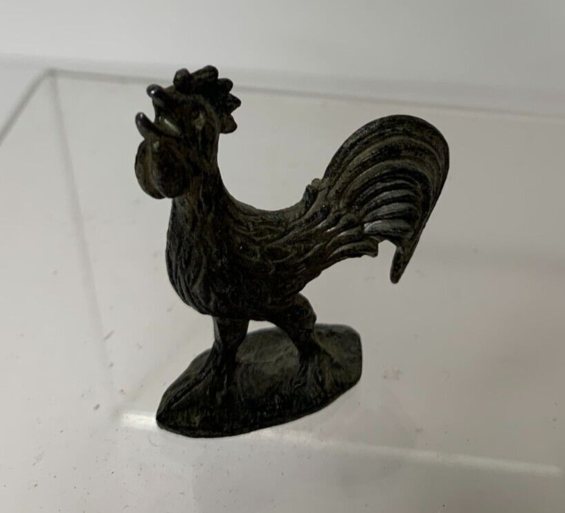 Chicken Rooster Pewter Figurine Collectible Vintage Hen Miniature Mini 1.5\