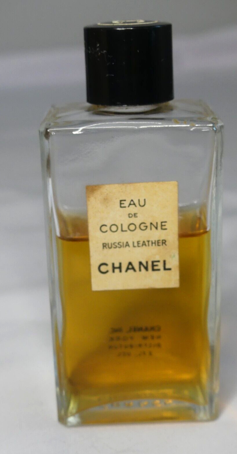 Vintage Chanel Russian Leather Eau de Cologne RARE Perfume 2oz Bottle 65% Full