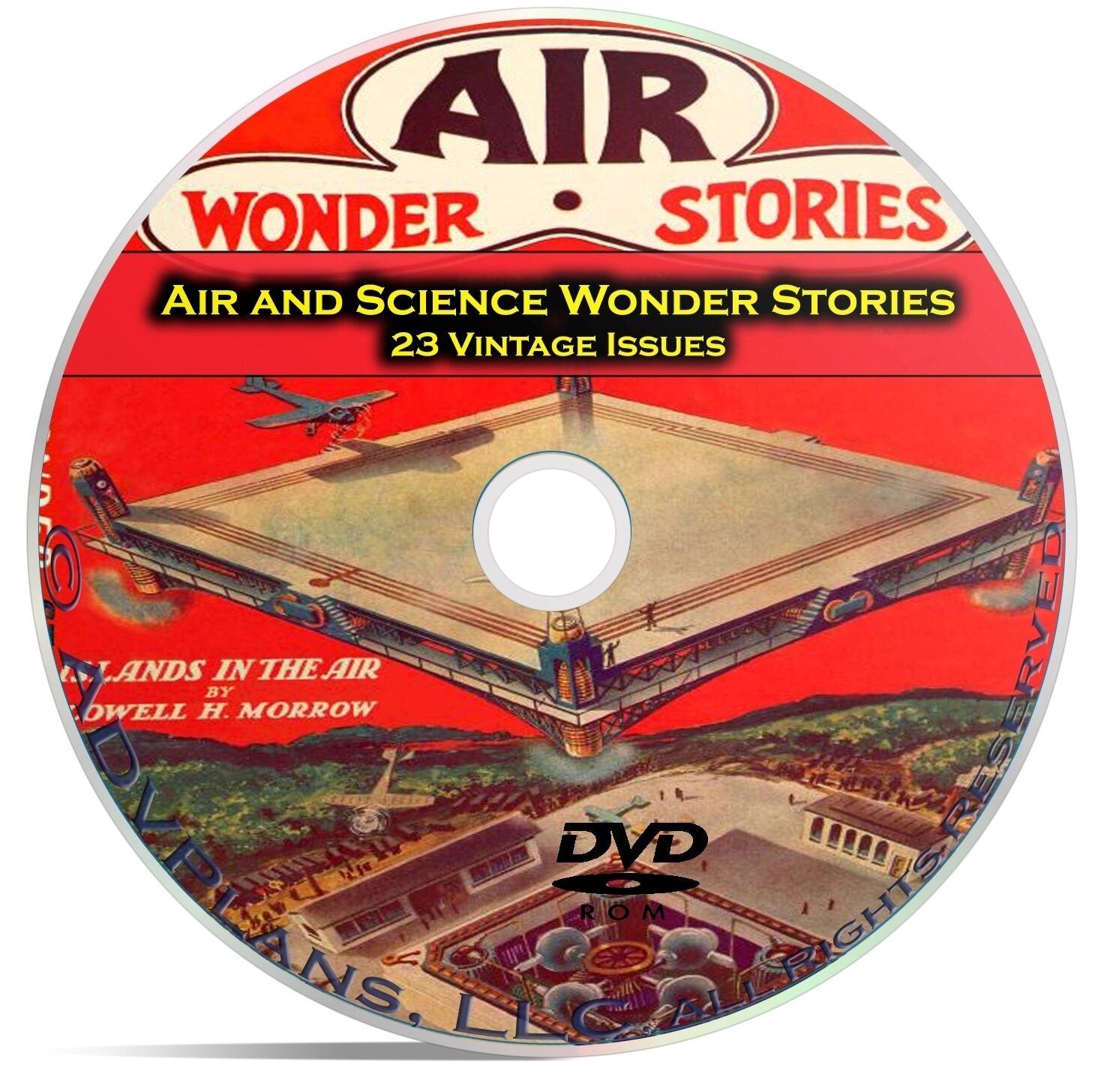 Air and Science Wonder Stories, 23 Classic Pulp Magazine Science Fiction DVD C36