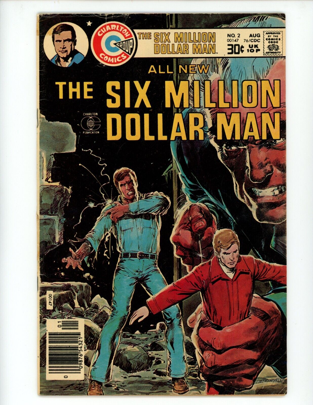 Six Million Dollar Man #2 Comic Book 1976 VG+ Neal Adams Charlton