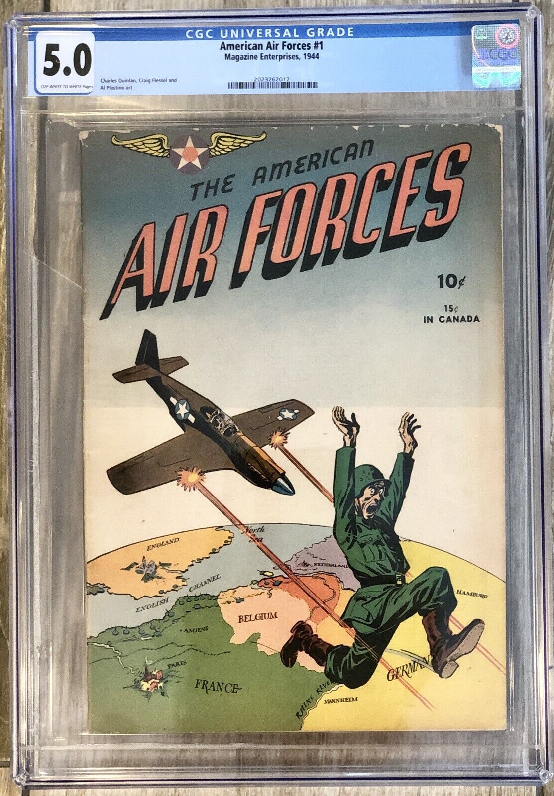 American Air Forces #1 CGC 5.0 (1944) WW2 Golden Age Pre-Code WWII HTF 1/12 RARE