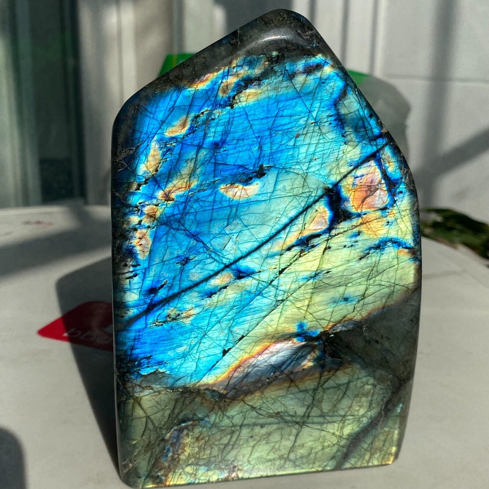 4.48LB Lagre Top Labradorite Crystal Stone Natural Mineral Specimen Healing K06