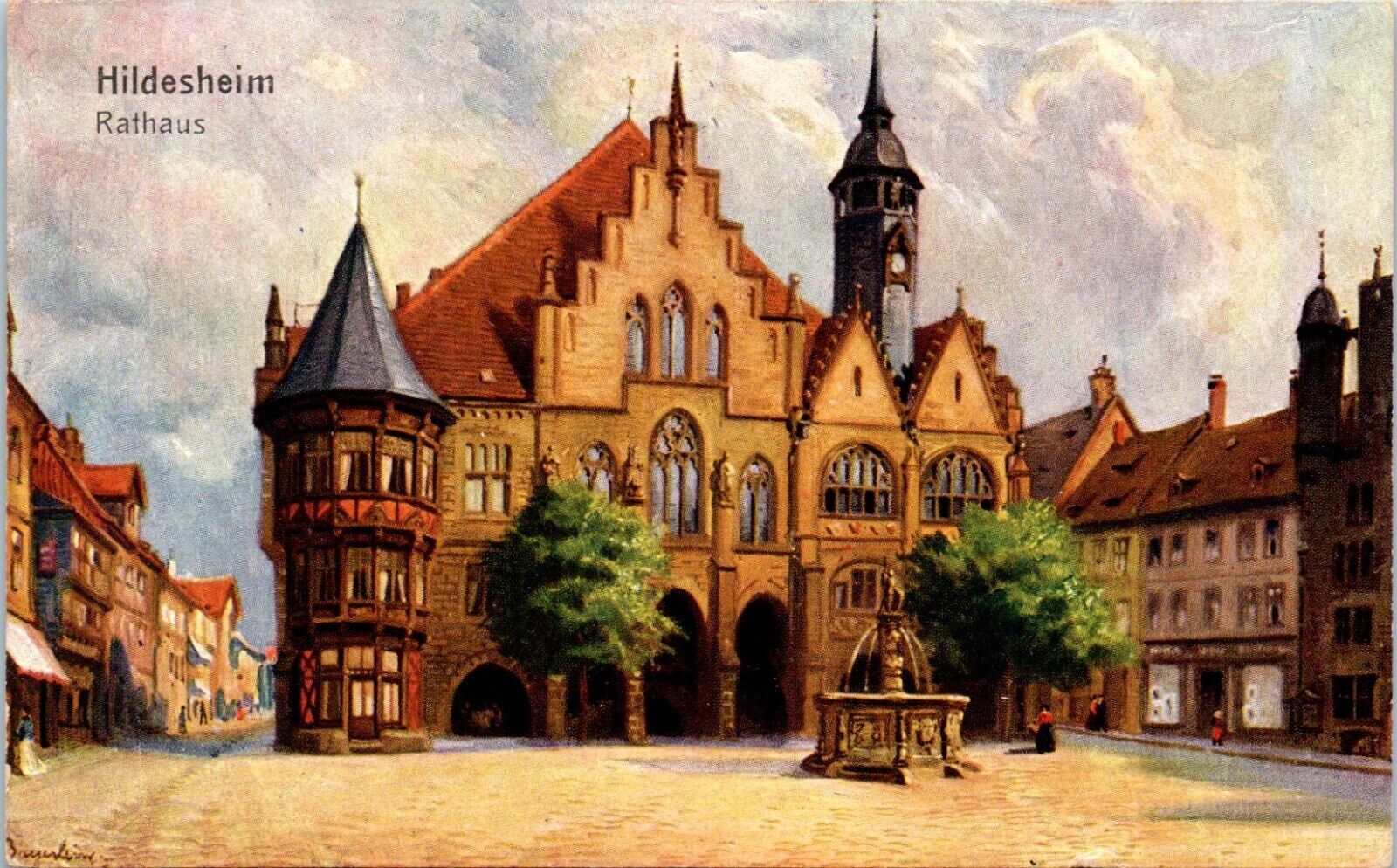 1910s The Rathaus Hildesheim Germany Postcard