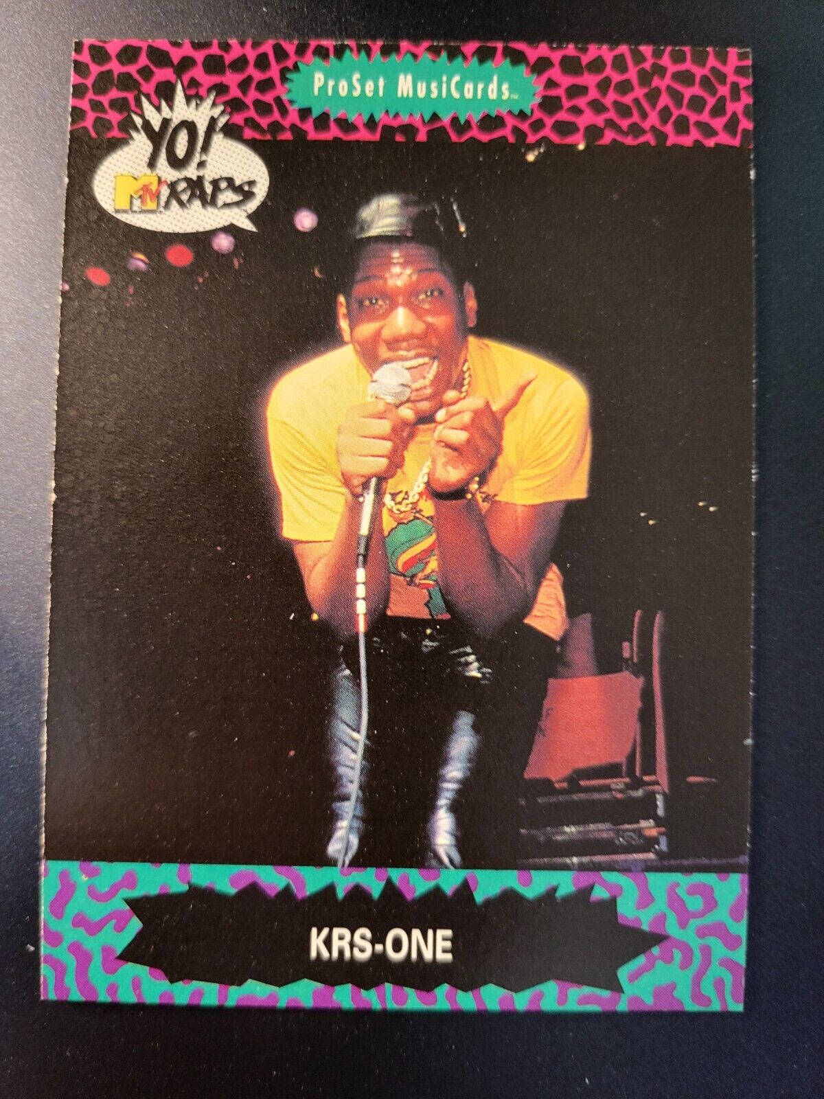 1991 ProSet MusiCards YO MTV Raps KRS-One RC card #43