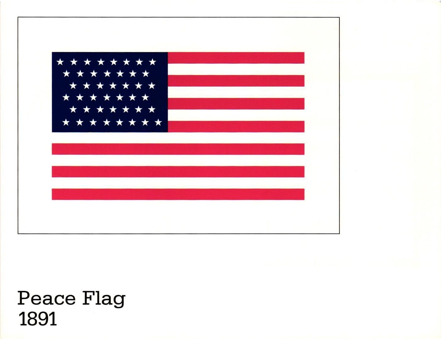 Vintage Postcard 4x6- Peace Flag 1891