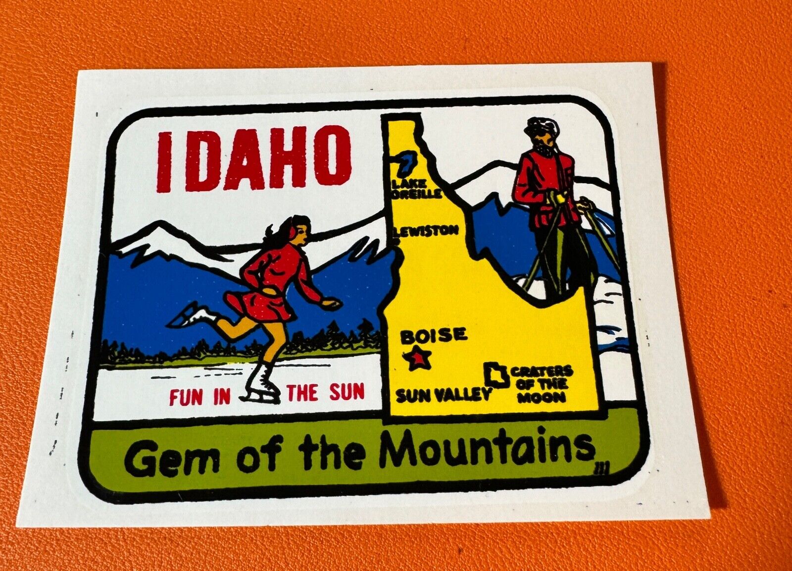 Idaho State  Decal Sticker Travel Tourist Automobile Vintage