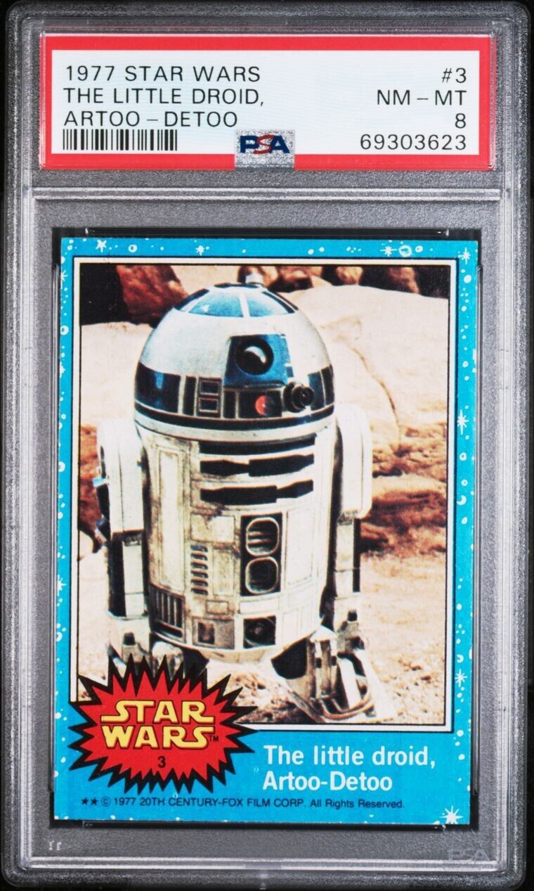 1977 Topps Star Wars #3 The Little Droid, Artoo-Detoo PSA 8 NM/MINT