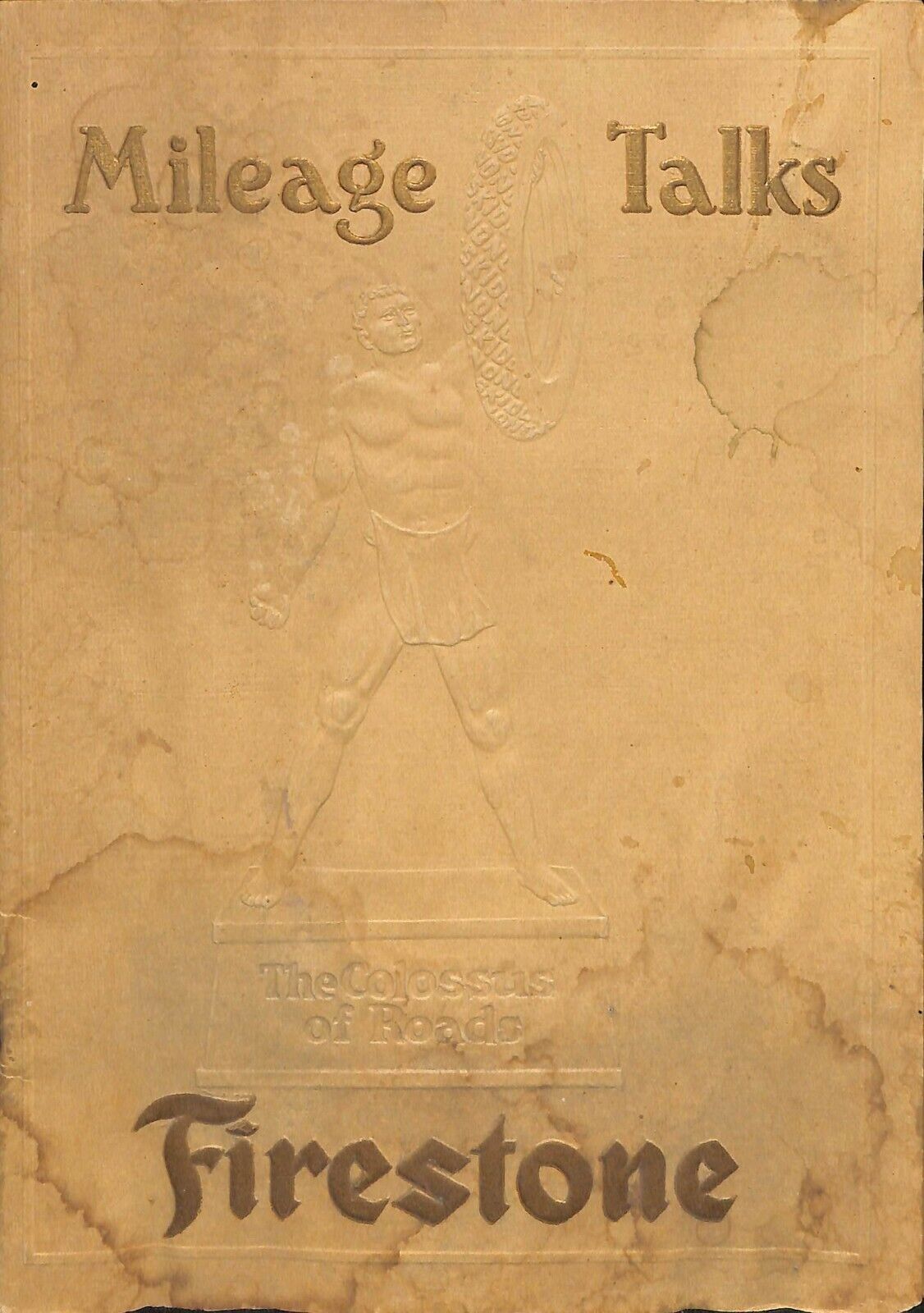 Firestone Mileage Talks Illustrated Advertising Booklet Vintage Akron OH
