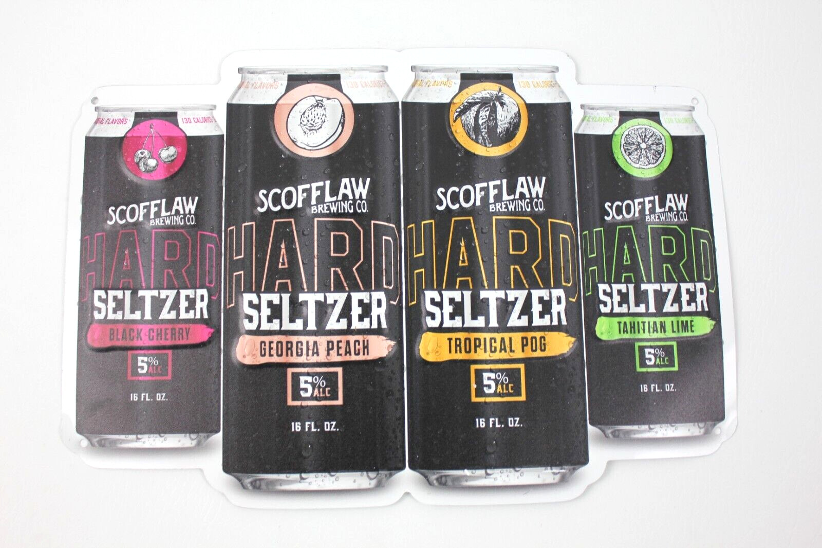 Scofflaw Brewing Co. Atlanta Georgia Hard Seltzer Tin Beer Advertisement Sign