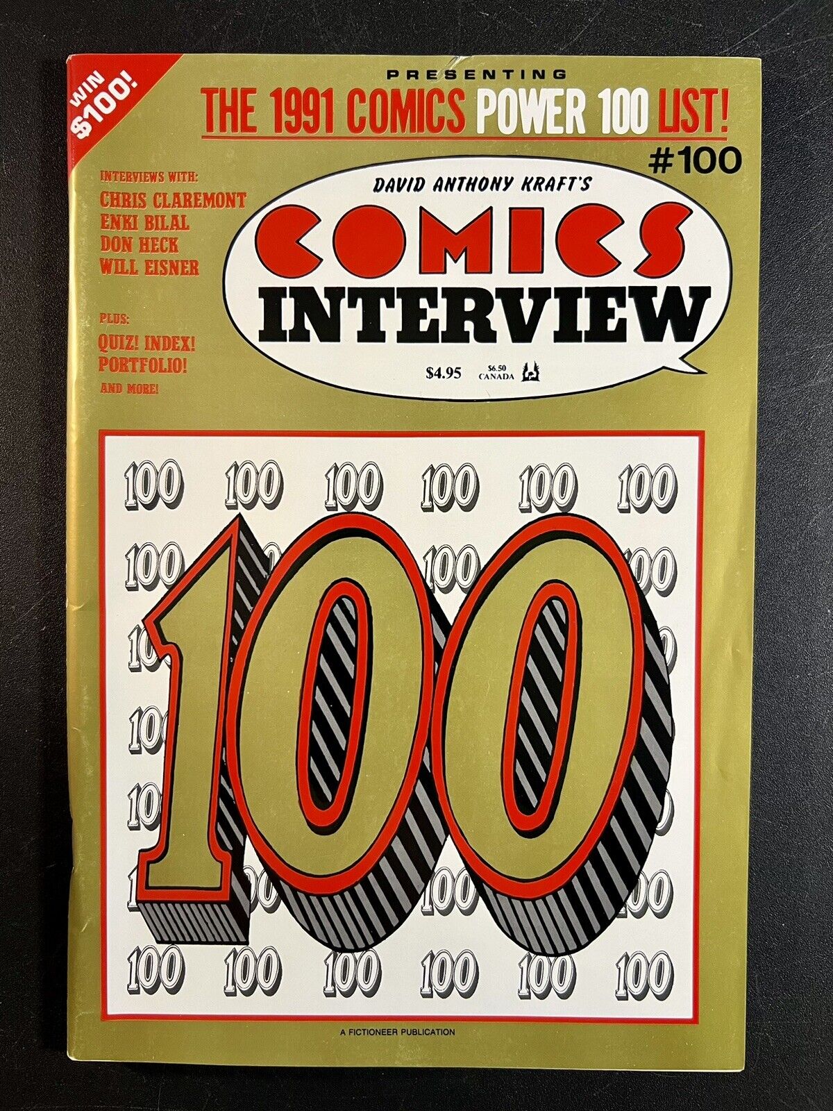 David Anthony Kraft’s~Comics Interview~1991 Power 100 List~Excellent Condition