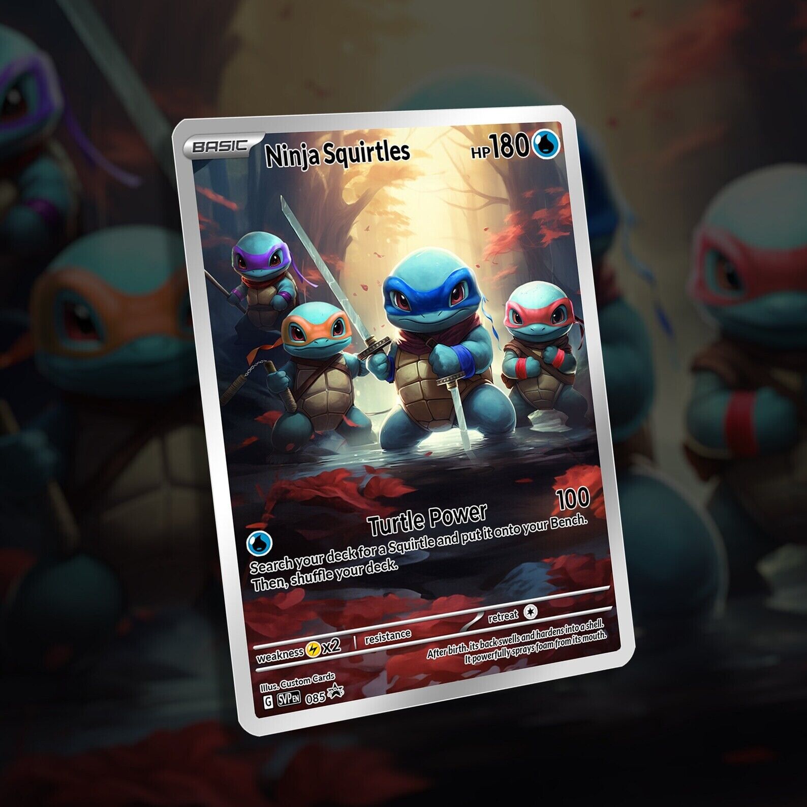 New Ninja Squirtles Card Custom Made