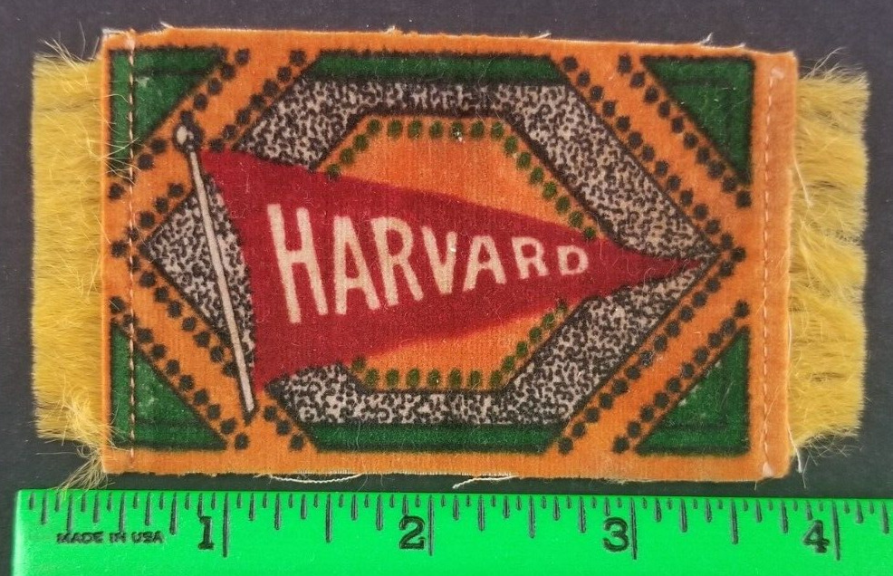 Vintage 1910 Harvard University Mini Tobacco Felt Blanket Card