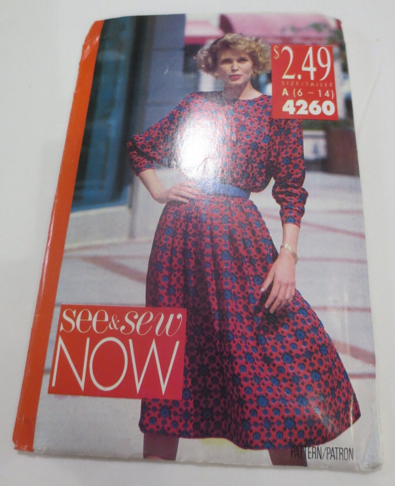 See & Sew Now Butterick Sewing Pattern 4260 VTG 80\'s uncut Dress