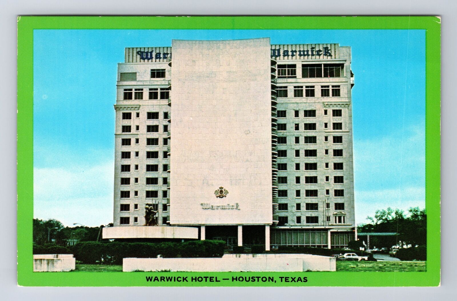 Houston TX-Texas, World Famous Warwick Hotel, Advertisement, Vintage Postcard