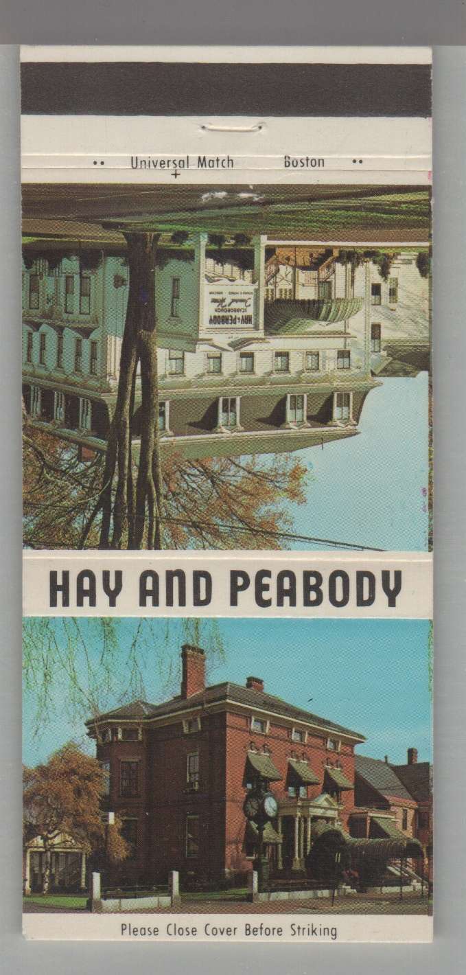 Matchbook Cover hay & Peabody Funeral Directors Scarborough,