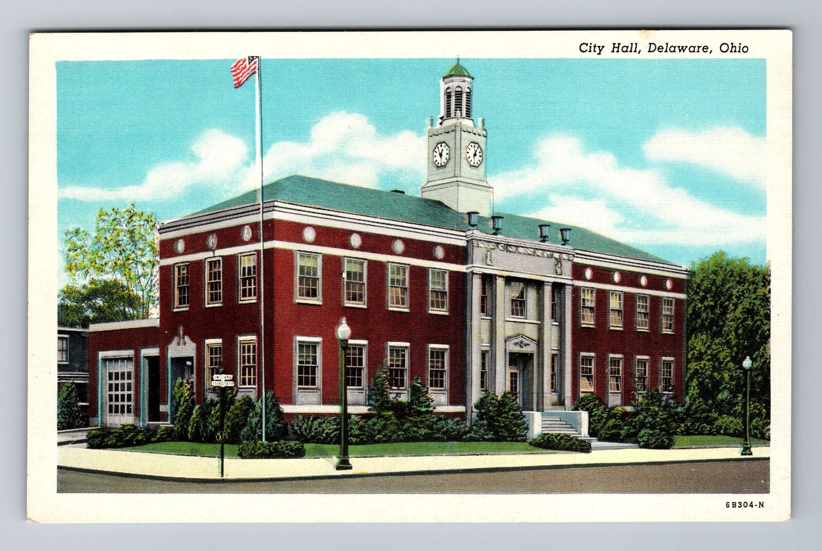 Delaware OH-Ohio, City Hall, Antique Vintage Souvenir Postcard