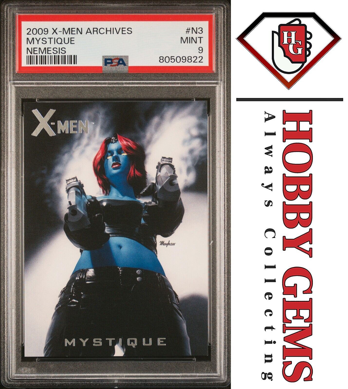 MYSTIQUE PSA 9 2009 Rittenhouse Marvel X-Men Archives Nemesis #N3 C1