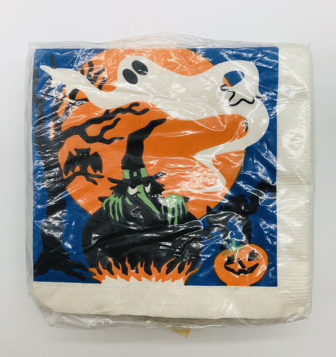 NOS VINTAGE 1940\'s-50\'s Style HALLOWEEN Paper Party Napkin WITCH design 48ct 80s