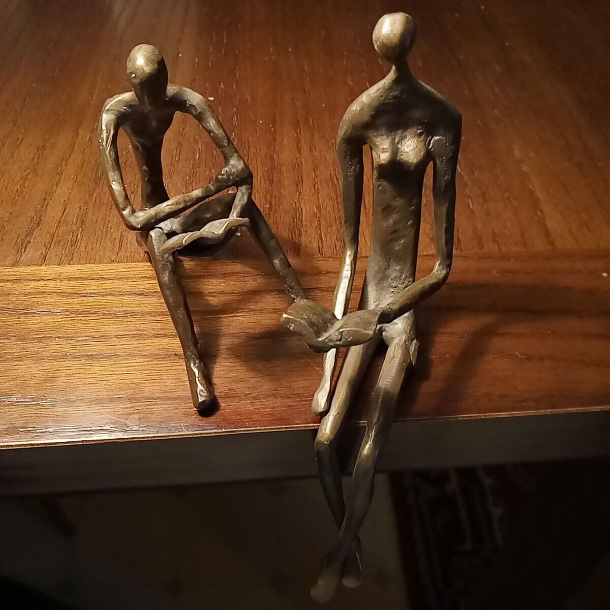 Two Handcrafted Bronze Figurines