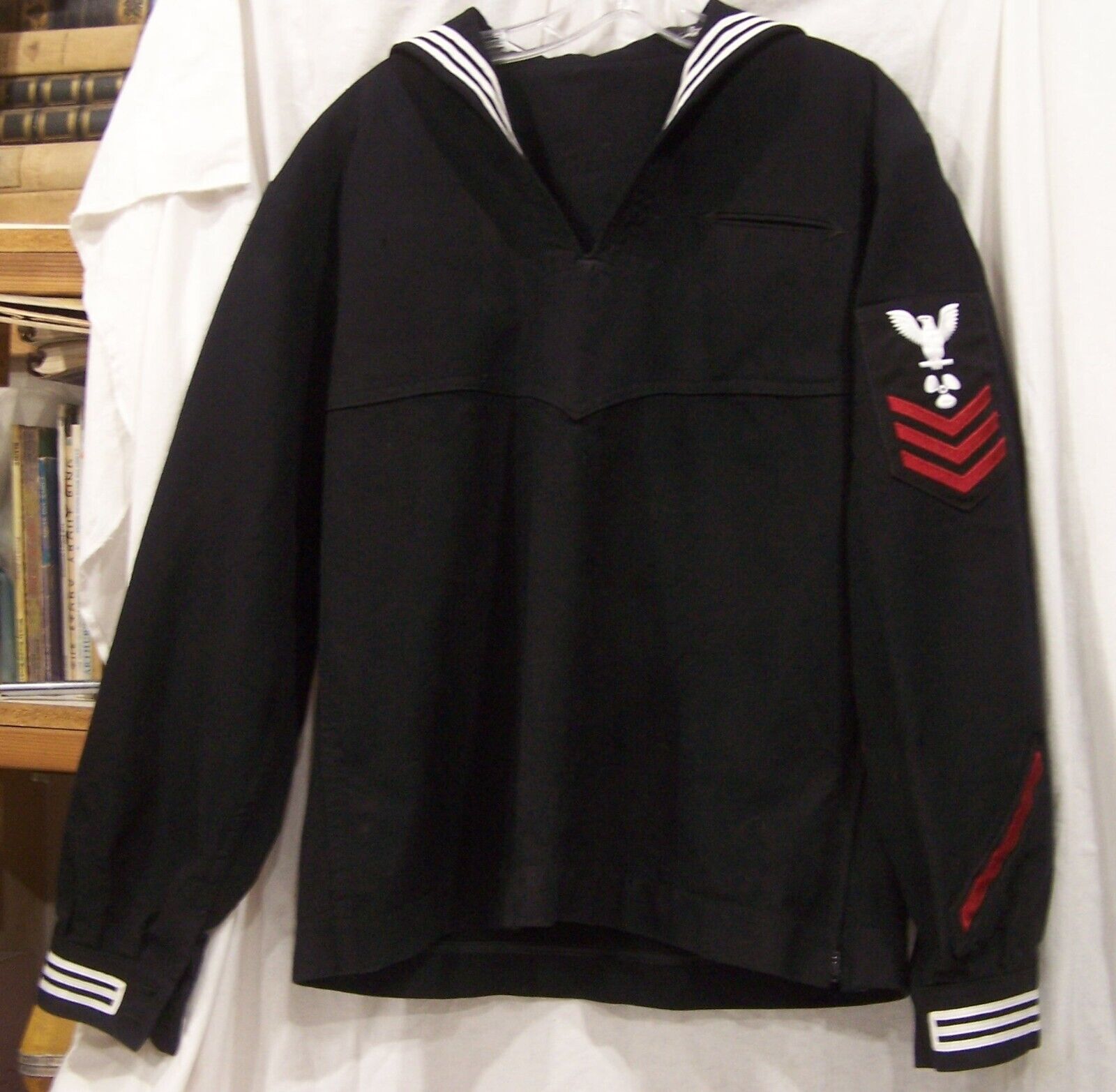 US Navy Wool Cracker Jack Sailor Uniform Jumper Shirt Top Naval Size 46L