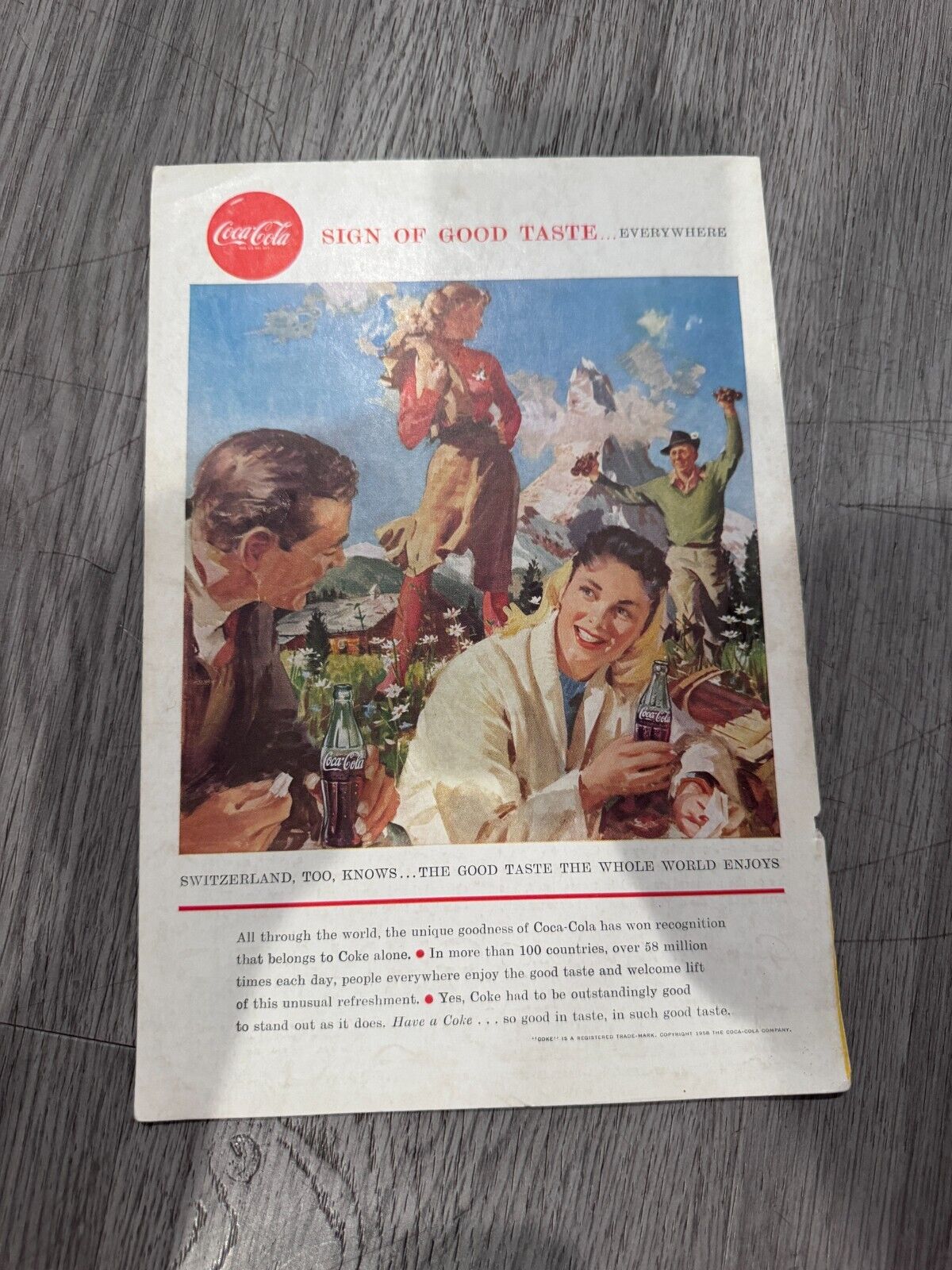 1958 Coca-Cola Magazine Ad