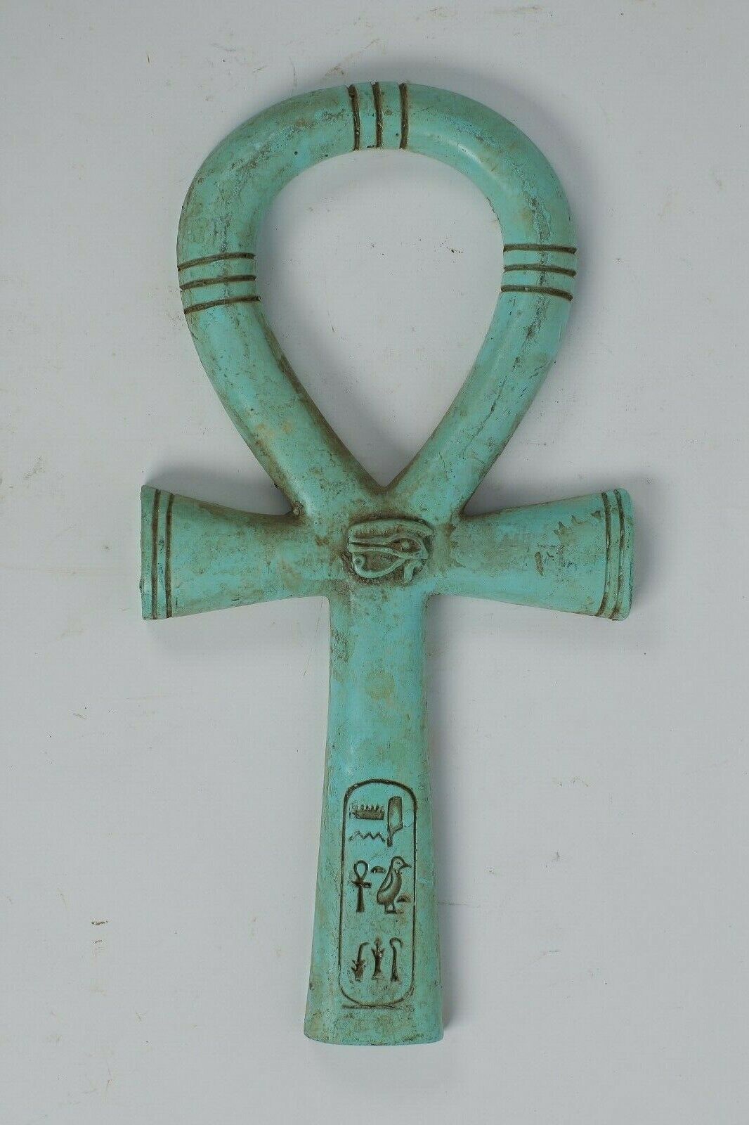 Egyptian ANKH (key of life) with the eye of Horus and the cartouche - Real stone