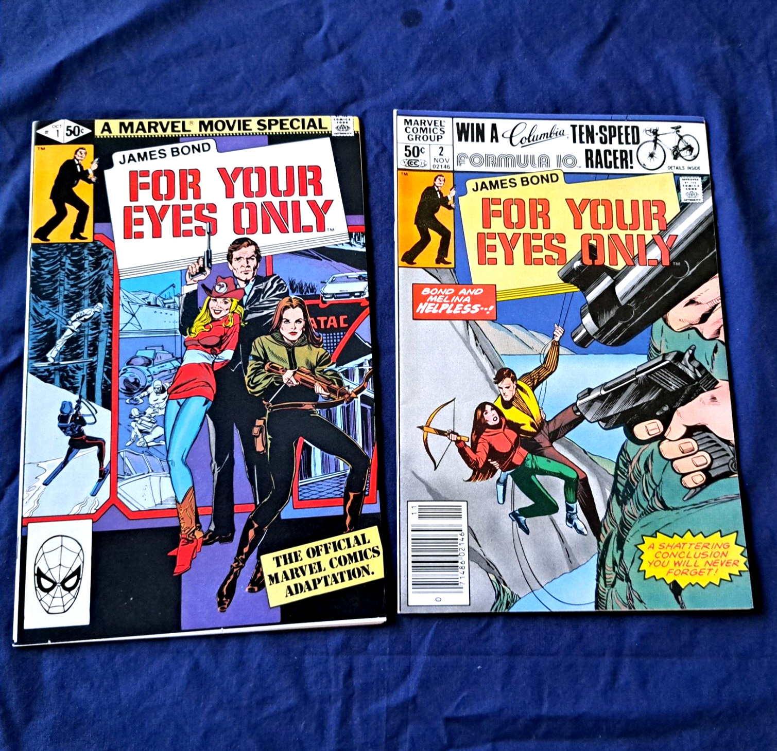 For Your Eyes Only #1, #2, James Bond Movie Adaptation, 1981 (Bronze Age), VG