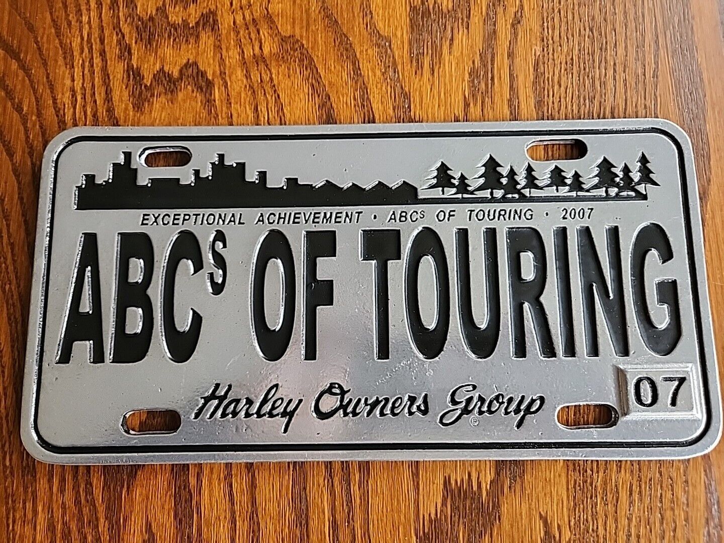 Harley Davidson ABC\'S of Touring Harley Owners Group Plate Exceptional 2007 NR 