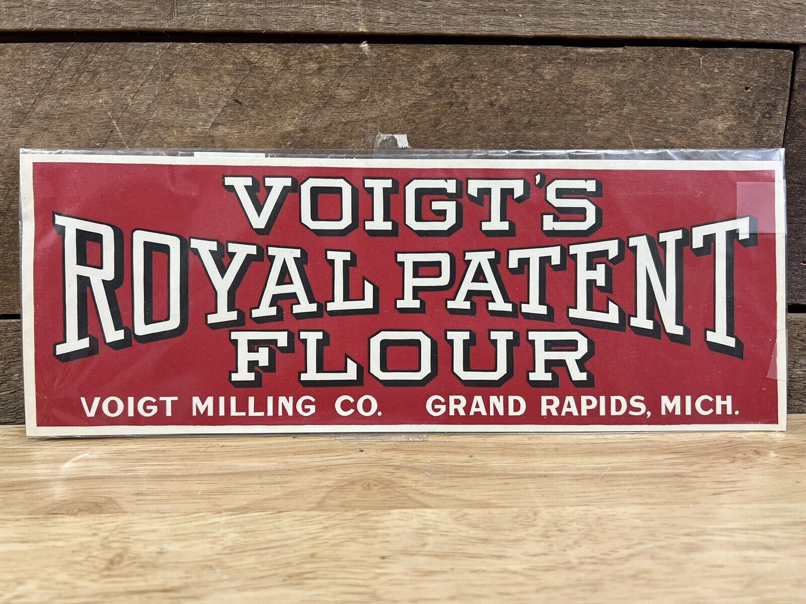 Vintage 1930’s VOIGHT'S Royal Patent Flour Paper Window Sign