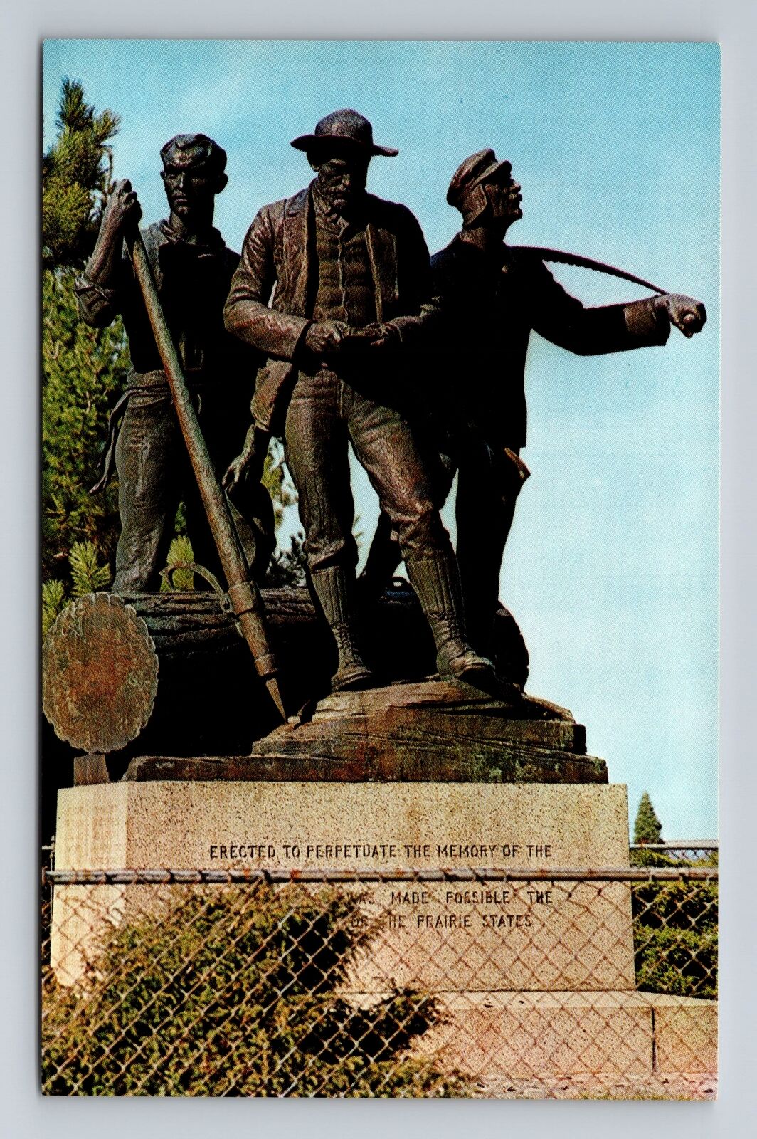 Oscoda MI-Michigan, Lumbermen\'s Monument Park on Au Sable River Vintage Postcard
