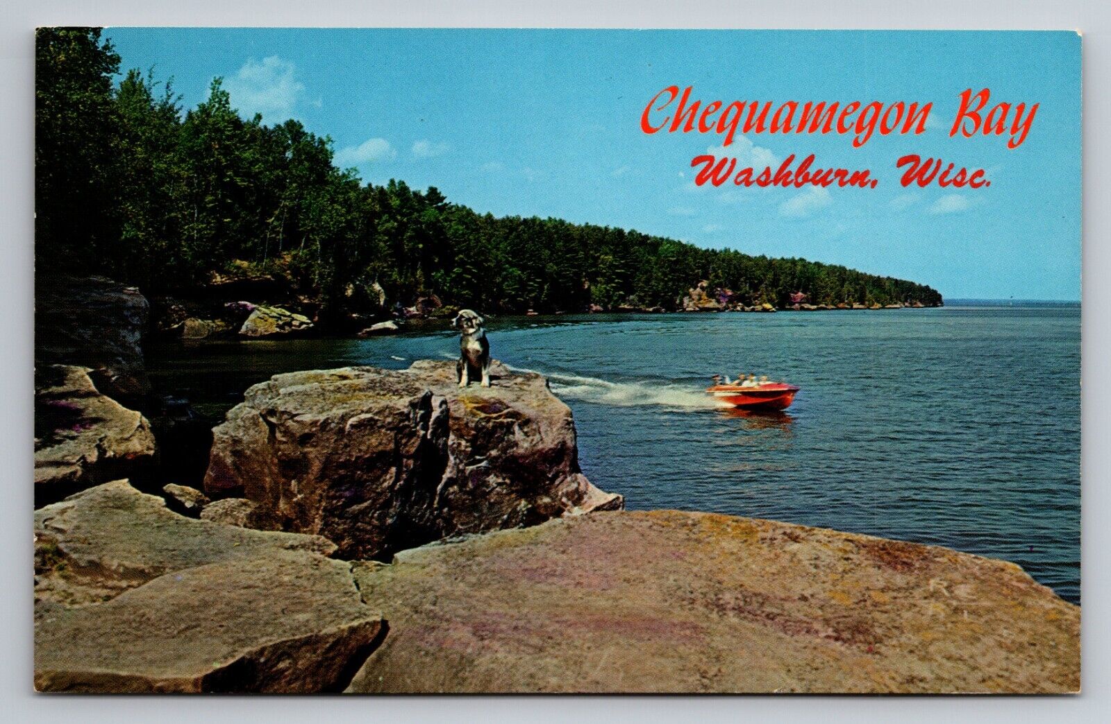 Chequamegon Bay Washburn Wisconsin Vintage Unposted Postcard