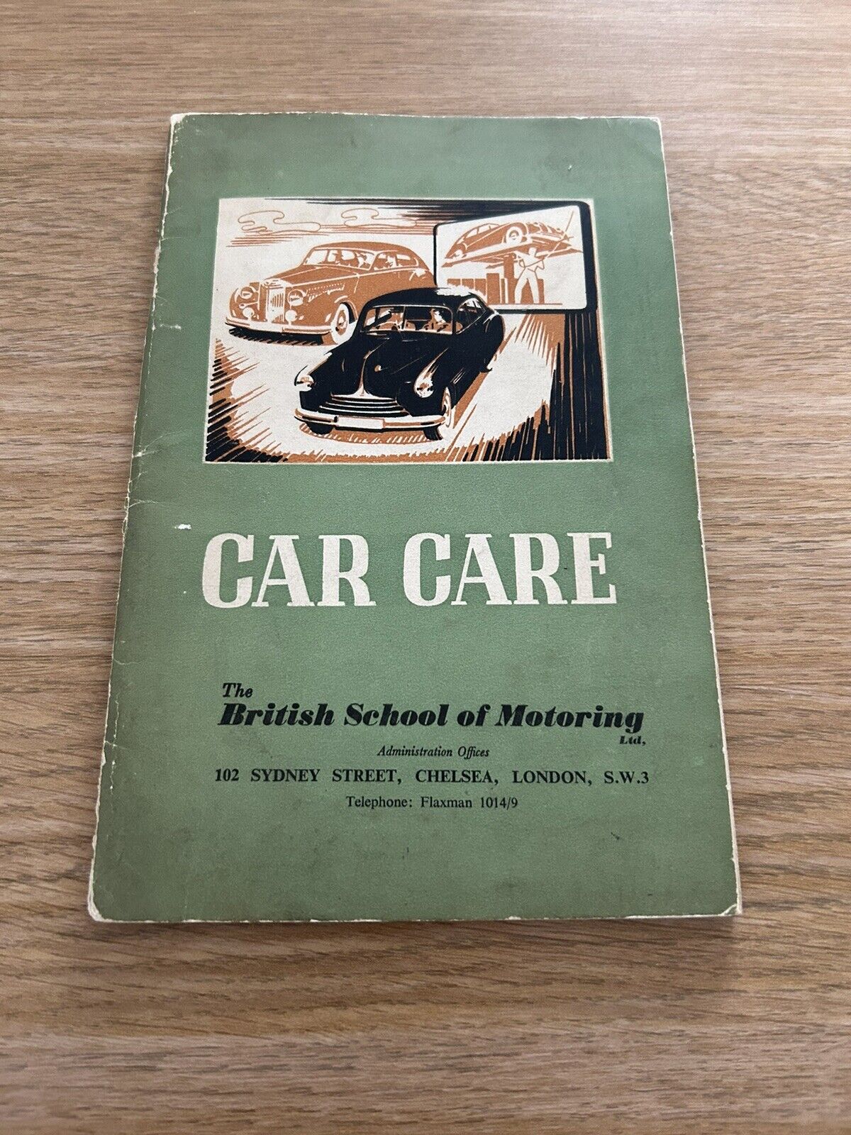 Vintage Book Car Care The British School of Motoring Ltd Manual for engine/oil