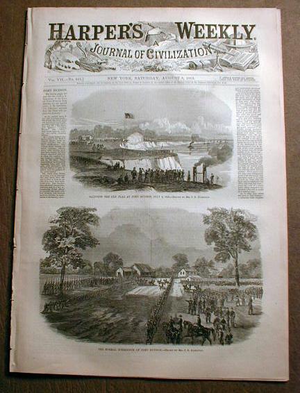 Original 1861-1865 Civil War illustrated newspaper HARPER'S WEEKLY 150 years old